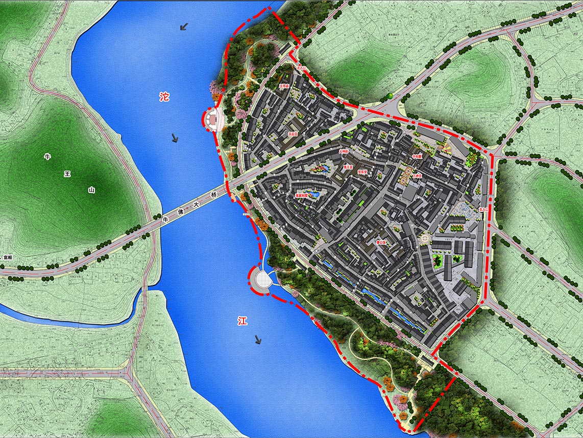 牛佛古镇修建性详细规划总平面图